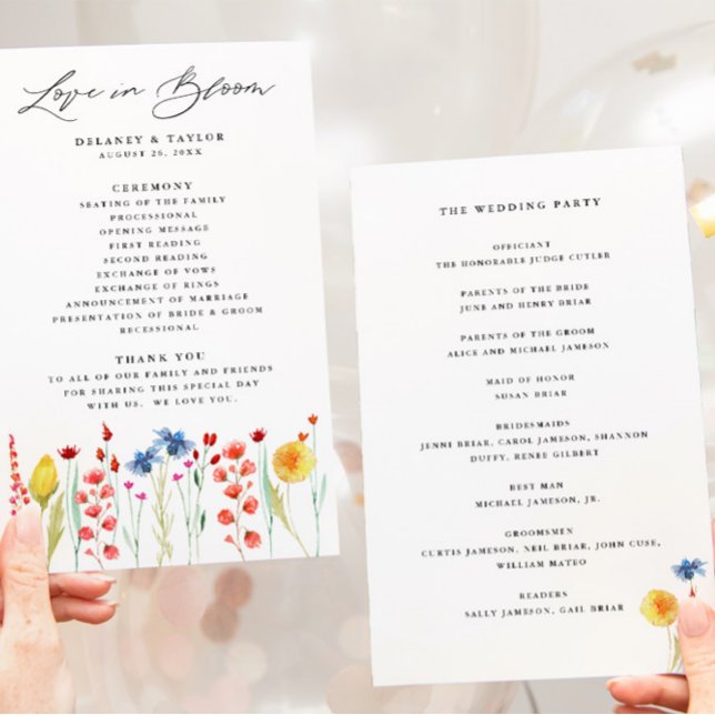 Liebe im Wildblume-Papier-Programm Flyer (Von Creator hochgeladen)