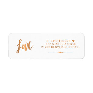 Liebe-Imitat-Goldfolien-einfache Minimalistische