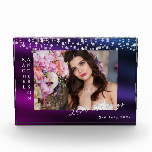Liebe immer Lila Fotoblock