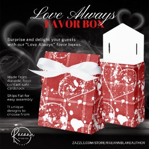 Liebe immer Rot-Weiß-Herz-Design-Geschenkbox Geschenkschachtel