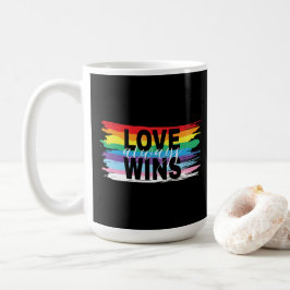 LIEBE immer WINS, LGBTQIA-Flag Kaffeetasse