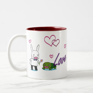 Liebe immer zweifarbige tasse