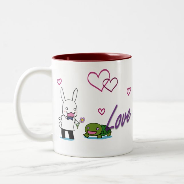 Liebe immer zweifarbige tasse (Links)