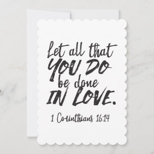 Liebe in Aktion - 1 Korinther 16:14 Inspiration Feiertagskarte