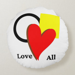 Liebe in allen Formen und Farben Rundkissen Rundes Kissen