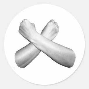 Liebe in ASL Runder Aufkleber