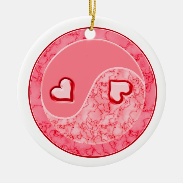 Liebe in Balance Yin Yang Ornament (Vorne)