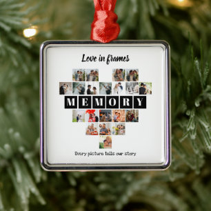 Liebe in Bildern Herz 20 Fotocollage Romantisch Ornament Aus Metall