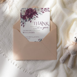 Liebe in Bloom Blume Burgund Cream Brautparty Dankeskarte