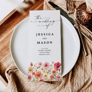 Liebe in Bloom Blume stems dreifaches Hochzeitspro Flyer