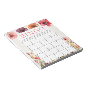 Liebe in Bloom Brautparty 40 Bingo Sheets Notizblock