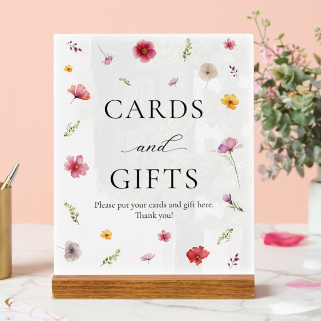 Liebe in Bloom Brautparty Karten und Geschenke Acrylschild (Von Creator hochgeladen)