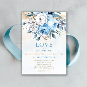 Liebe in Bloom Etwas Blue Rose Brautparty Einladung