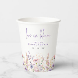 Liebe in Bloom Lilac Wild Blume Brautparty Pappbecher