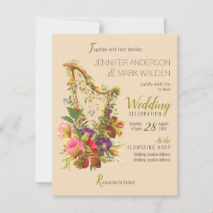 Liebe in Bloom Music verwandte CC0318 Blumenzehen  Einladung