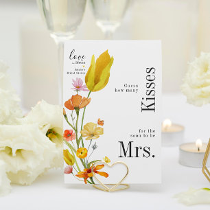 Liebe in Bloom Wie viele Kisses Brautparty Card Einladung