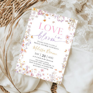 Liebe in Bloom Wildblume Brautdusche Einladung