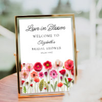Liebe in Bloom Wildblume Brautparty willkommen