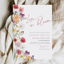 Liebe in Bloom Wildblume Schmetterling Brautparty Einladung