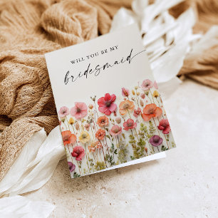 Liebe in Bloom wirst du meine Bridesmaid-Karte sei Dankeskarte