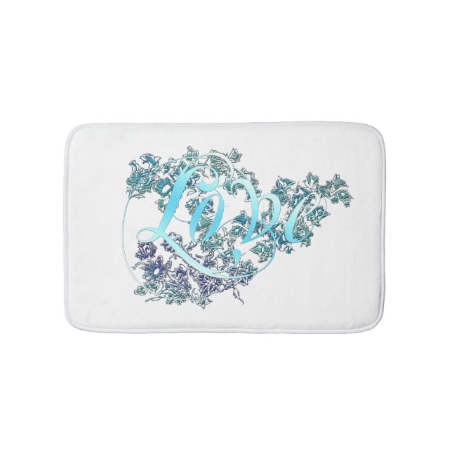 Liebe in Blume Badematte (Vorderseite)