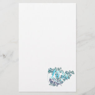 Liebe in Blume Briefpapier