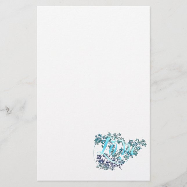 Liebe in Blume Briefpapier (Vorderseite)