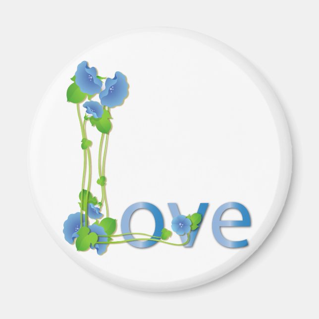 Liebe in Blumen Magnet (Vorne)