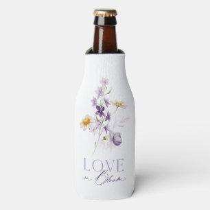 Liebe in Blumenflora Hochzeitsflasche Cooler Flaschenkühler