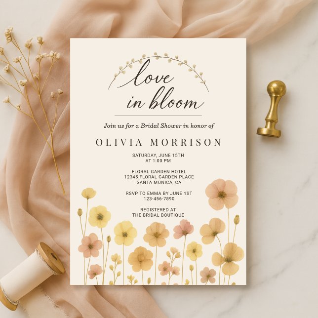 Liebe in Blüte Boho-Brautparty  Einladung (Von Creator hochgeladen)