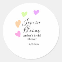 Liebe in Blüte farbenfrohes Herz-Junggesellinnenab