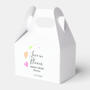 Liebe in Blüte farbiges Herz Junggesellinnenabschi Geschenkschachtel