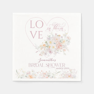 Liebe in Blüte Sanfte Wildblumen-Brautparty Serviette