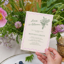Liebe in Blüte Whimsical handgeschriebene Brautpar