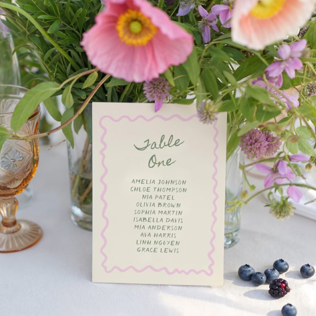 Liebe in Blüte Whimsical handgeschriebene Tisch-Ei Einladung (Von Creator hochgeladen)