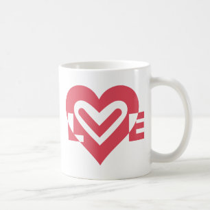Liebe in Cherry Pink Kaffeetasse