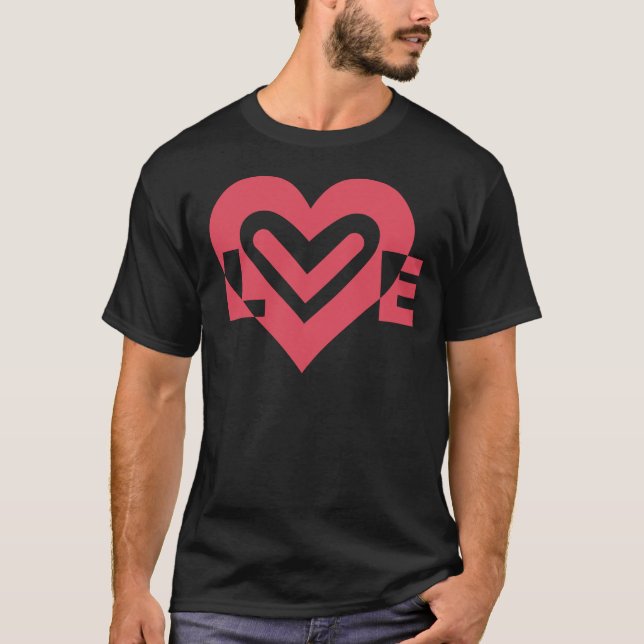 Liebe in Cherry Pink T-Shirt (Vorderseite)