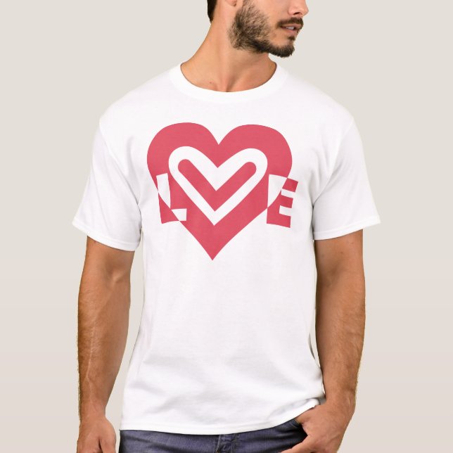 Liebe in Cherry Pink T-Shirt (Vorderseite)
