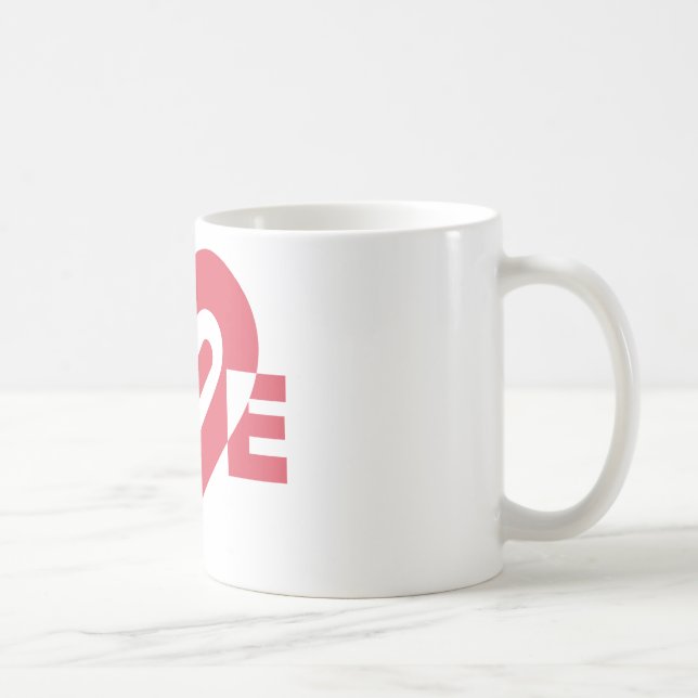 Liebe in Cherry Pink Tasse (Rechts)