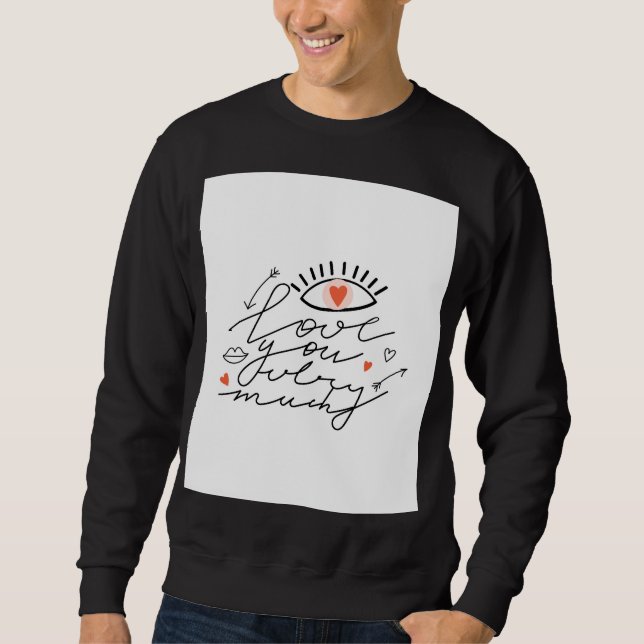 Liebe in den Augen: Vintag romantische Schönheit. Sweatshirt (Vorderseite)