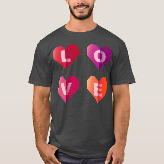 Liebe in den Herzen des Luftpapiers T-Shirt