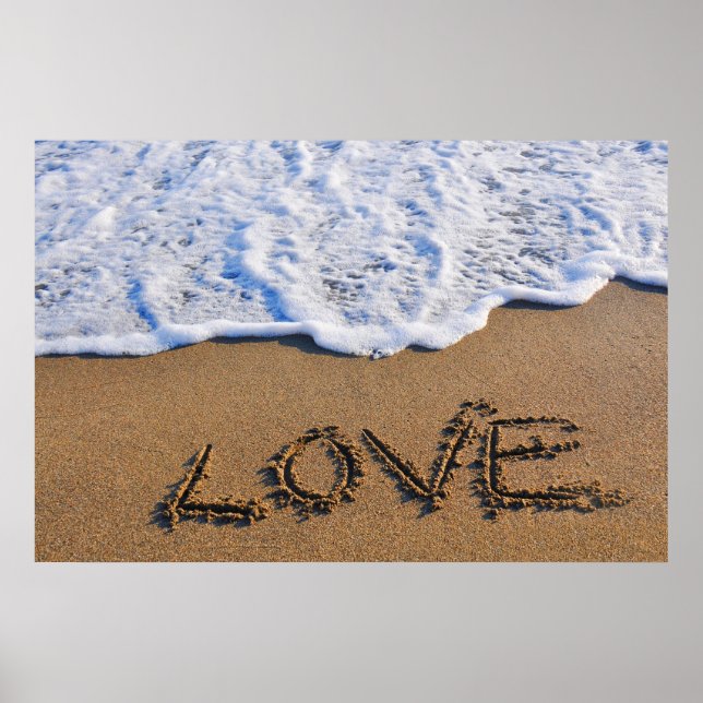 Liebe in den Sand geschrieben Poster (Vorne)