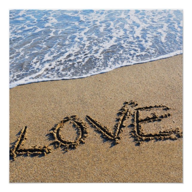 Liebe in den Sand geschrieben Poster (Vorderseite)