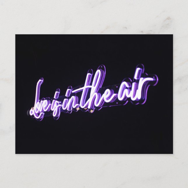 Liebe in der Kunst des typografischen Zeichnens vo Postkarte (Vorderseite)