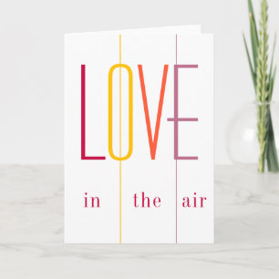 Liebe in der Luft Typografie Valentinstag modern Karte