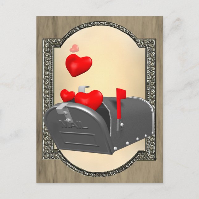 Liebe in der Post Postkarte (Vorderseite)