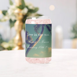 Liebe in der Sonne idyllische Strand Hochzeit kann Dosenglas
