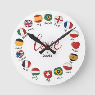Liebe in der Wanduhr, 8" runder Akryllisch Runde Wanduhr