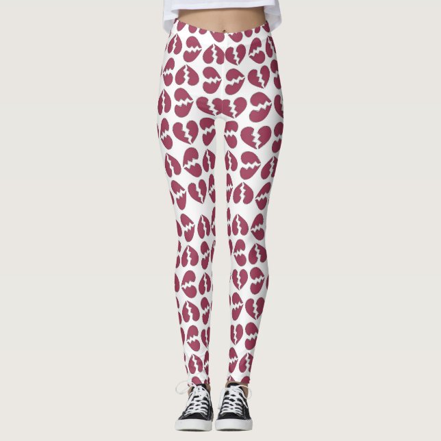 Liebe in Druckmuster Leggings (Vorderseite)