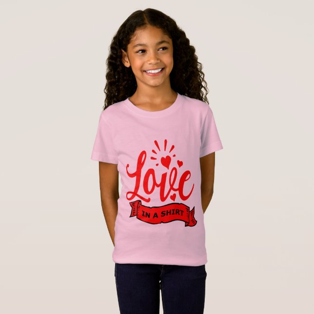 Liebe in einem Shirt, Valentine Hearts & Liebe, ZF T-Shirt (Vorne ganz)